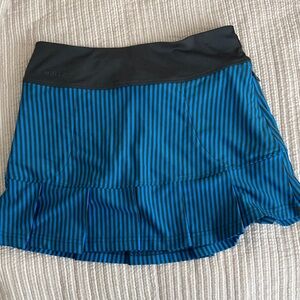 Bolle Blue and Black Striped Tennis Skirt